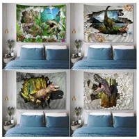 3d dinosaur colorful tapestry wall hanging hippie flower wall carpets dorm decor wall hanging sheets