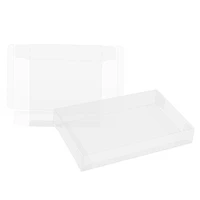 10pcslot new clear pet plastic box protector case sleeves cover for snes n64 cib boxed games cartridge box