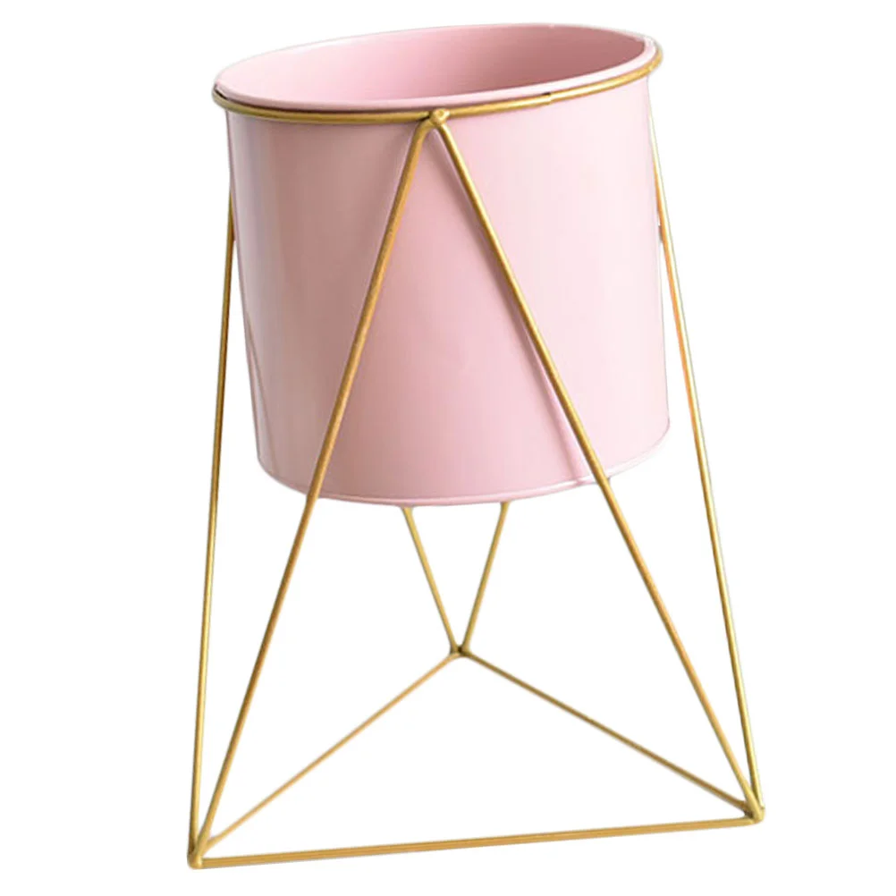 

1PC Simple Balcony Flower Pot Desktop Iron Art Flower Rack Retro Plant Pot)