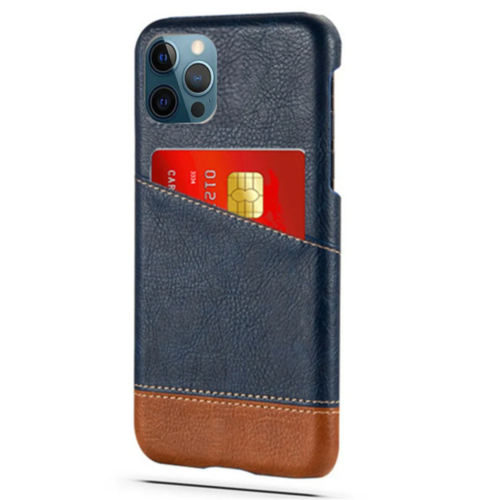 

Wallet Case Mixed Splice PU Leather Card Slots Holder Case For iPhone 12 13 11 Pro Max Mini X XR XS Max 7 8 6s Plus SE 2 Cover