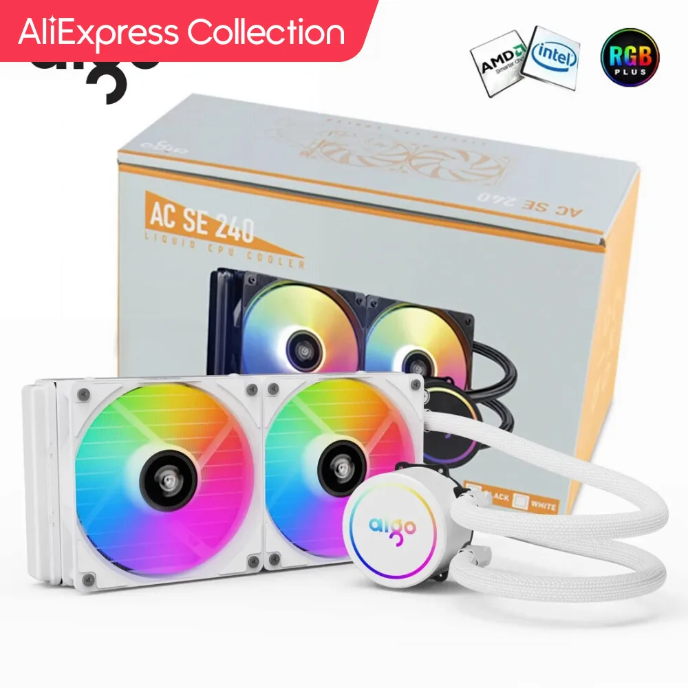 Aigo ACSE Water Cooling CPU Cooler 120 240 mm RGB Fan Liquid Heatsink Integrated Radiator LGA 2066/2011