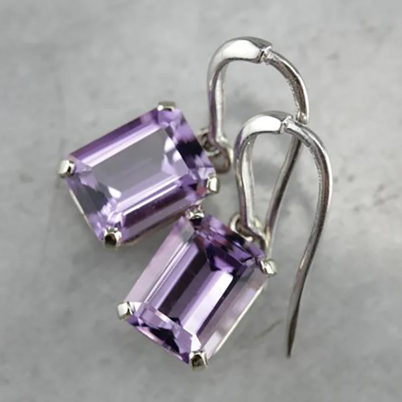 

Fashionable delicate Amethyst Earrings romantic lovely princess Earrings