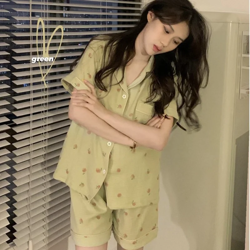 Spring /summer Pajamas Women's Pajamas Short-sleeved Shirts Shorts Pajamas Casual Wear Women's Pajamas Suits Loungewear Women