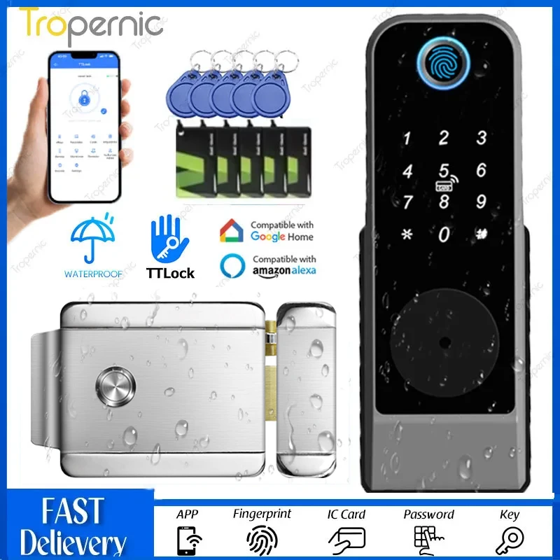 Tropernic Умный водонепроницаемый дверной замок с отпечатком пальца