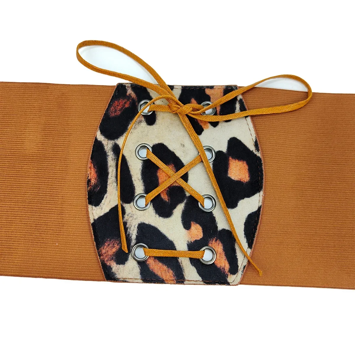 15cm Wide Women Fashion leopard Slim Corset Cummerbunds Elastic Belts Waistband Female Coat Fur Hige Waist Belt Accessory