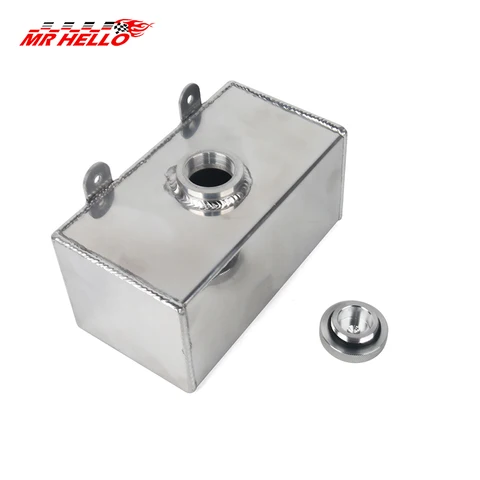 Алюминиевый сплав, 2 л, зеркальная полированная бутылка для омывателя ветрового стекла, интеркулер, распылительный бак, серебристый