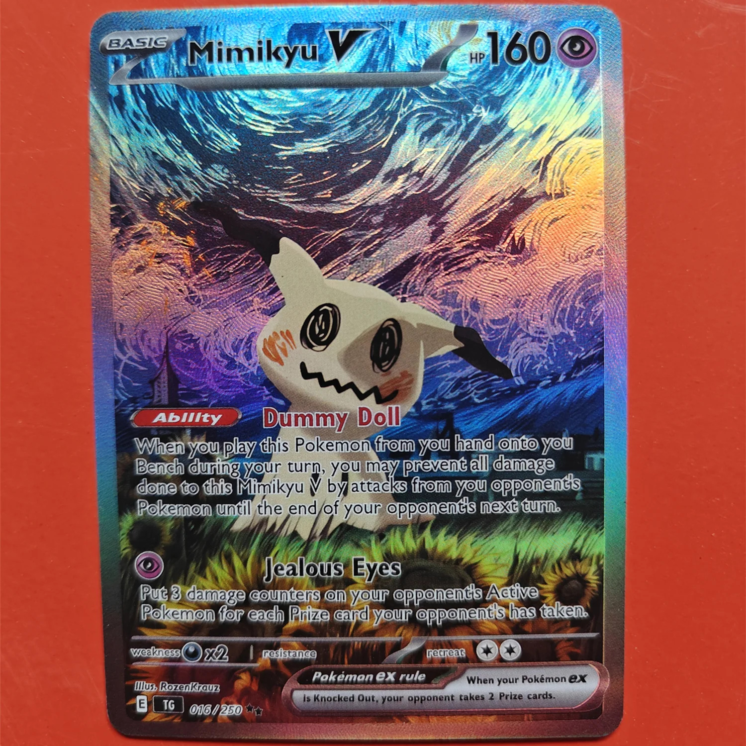 Фото Коллекционная карта для игры в TCG: DIY Proxy Pokemon Card & Van Gogh The Starry Night Mimikyu (на английском языке) №1