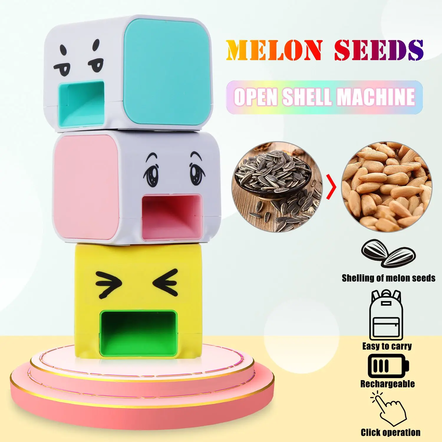 

Kitchen Tools Sunflower Seeds Peeler Lazy Tool Shelling Machine Peeling Melon Artifact Electric Melon Seed Machine Child Assist