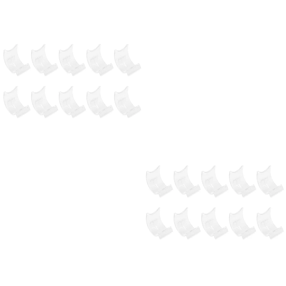 

20 Pcs Display Stand Desktop Phone Storage Clear Brackets Acrylic Mobile Holder