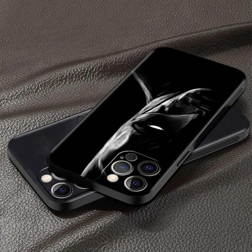 Чехол с логотипом Бэтмена для iPhone 13 12 Mini 11 Pro 7 8 XR X XS Max 6 6S Plus 5 5S SE мягкий чехол