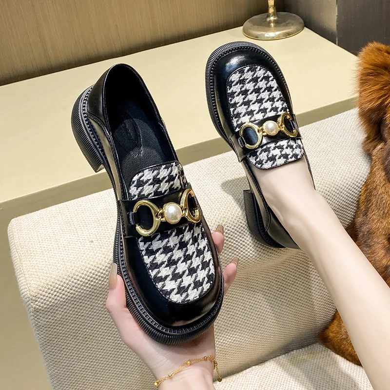 

Женские мокасины на платформе и каблуке, черные мокасины на пуговицах, размер 39, 40, 3,5 см