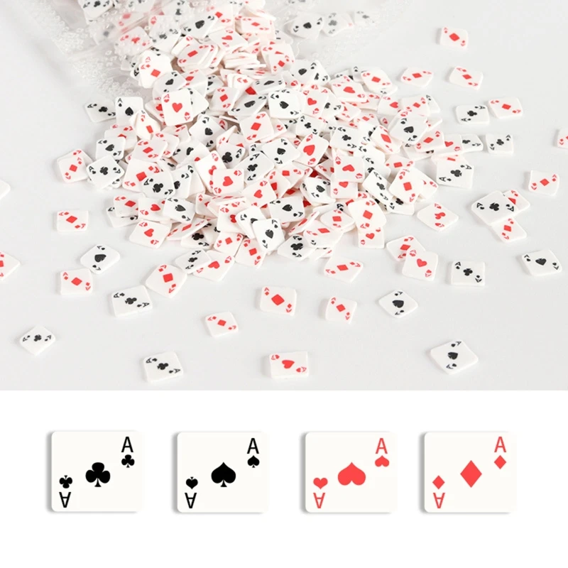 

Playing Card Slices Charms for Resin Polymer Clay Slime Making Pieces Sticker for DIY Crafts Nail Art Cellphone Decor