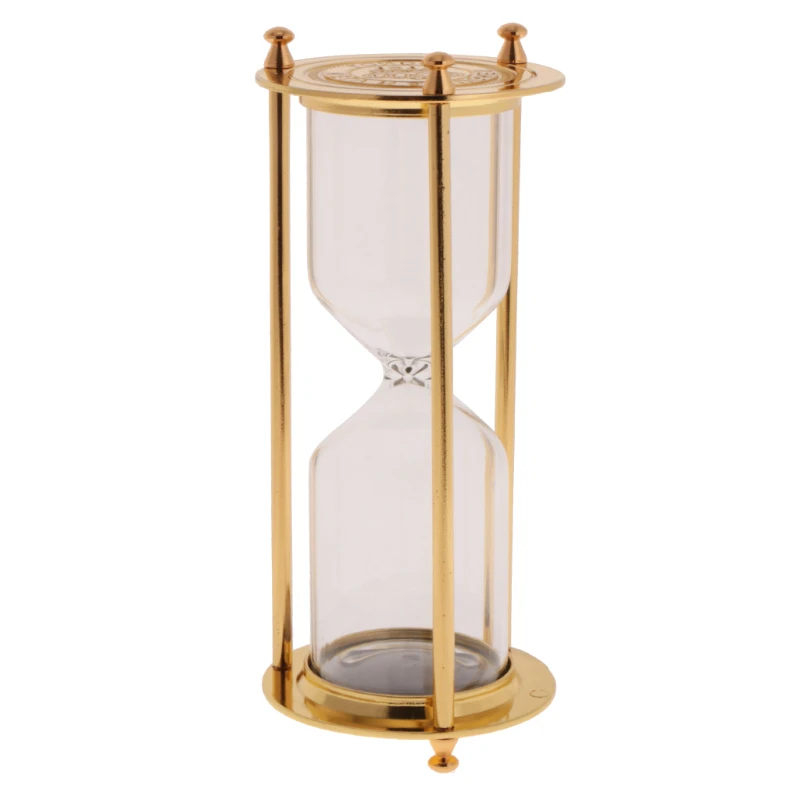 

1 Blank Sand Hour Metal Frame Retro Timer Sand Hour for House Decoration Office New Prize Year Home Decoration