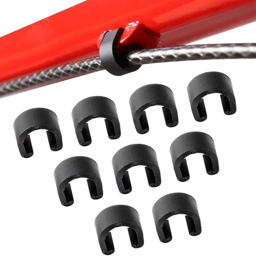 

Bike Cable C Clips C Buckle Brake Cables Clamp 10 Pieces Fix Accessory Fixator Fixing Clamps Tool High Quality