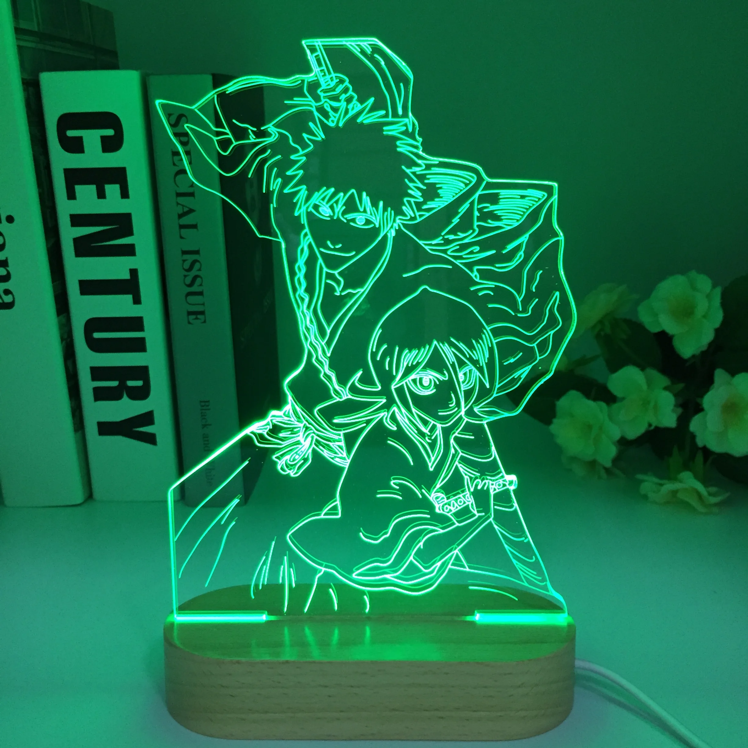 

Anime LED Night Light Code Geass Lelouch Lamperouge Wooden Remote 3D Lamp for Kid Room Decor Nightlight Child Birthday Gift