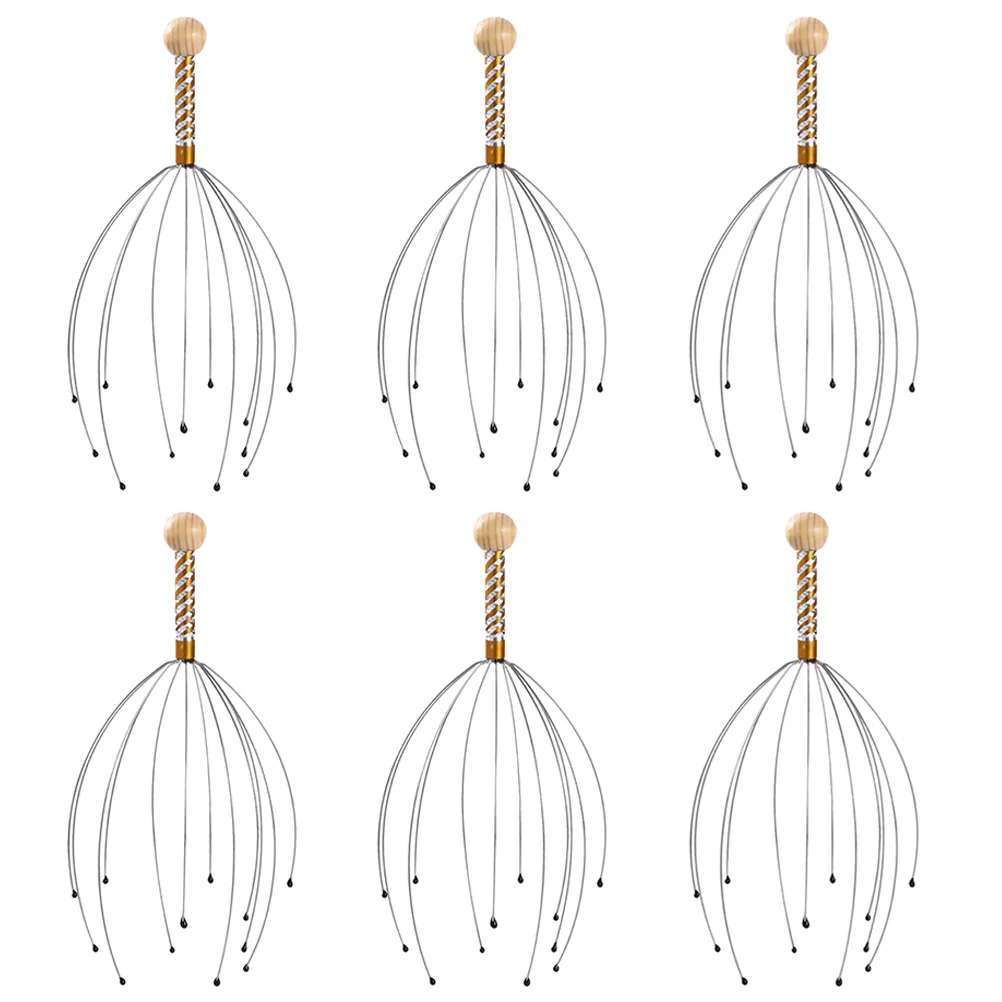

6pcs Octopus Head Massaging Tool Scalp Tool Tool Scalp for Head Scalping