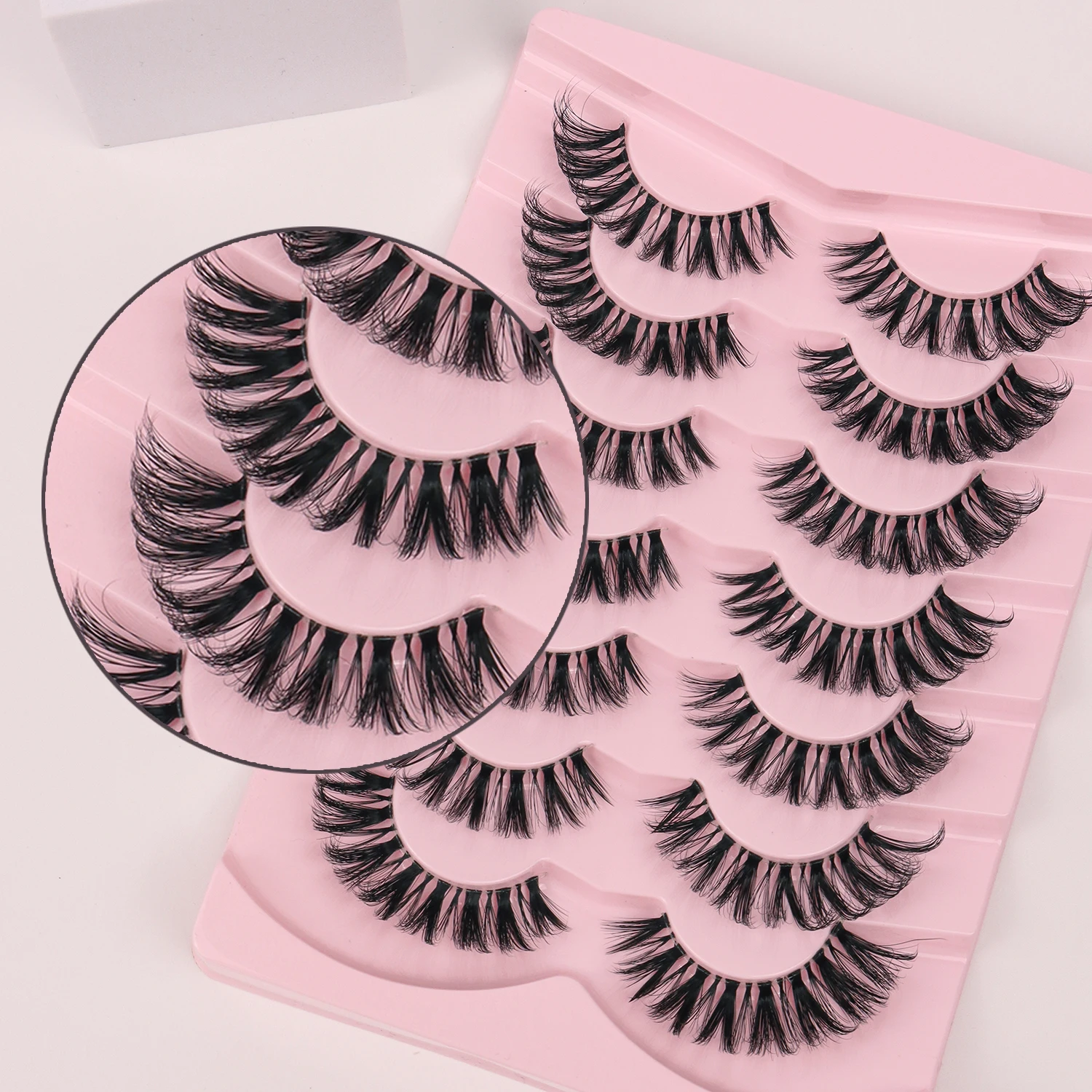 7 Пар В Упаковке Искусственные Длинные 3D Накладные Ресницы