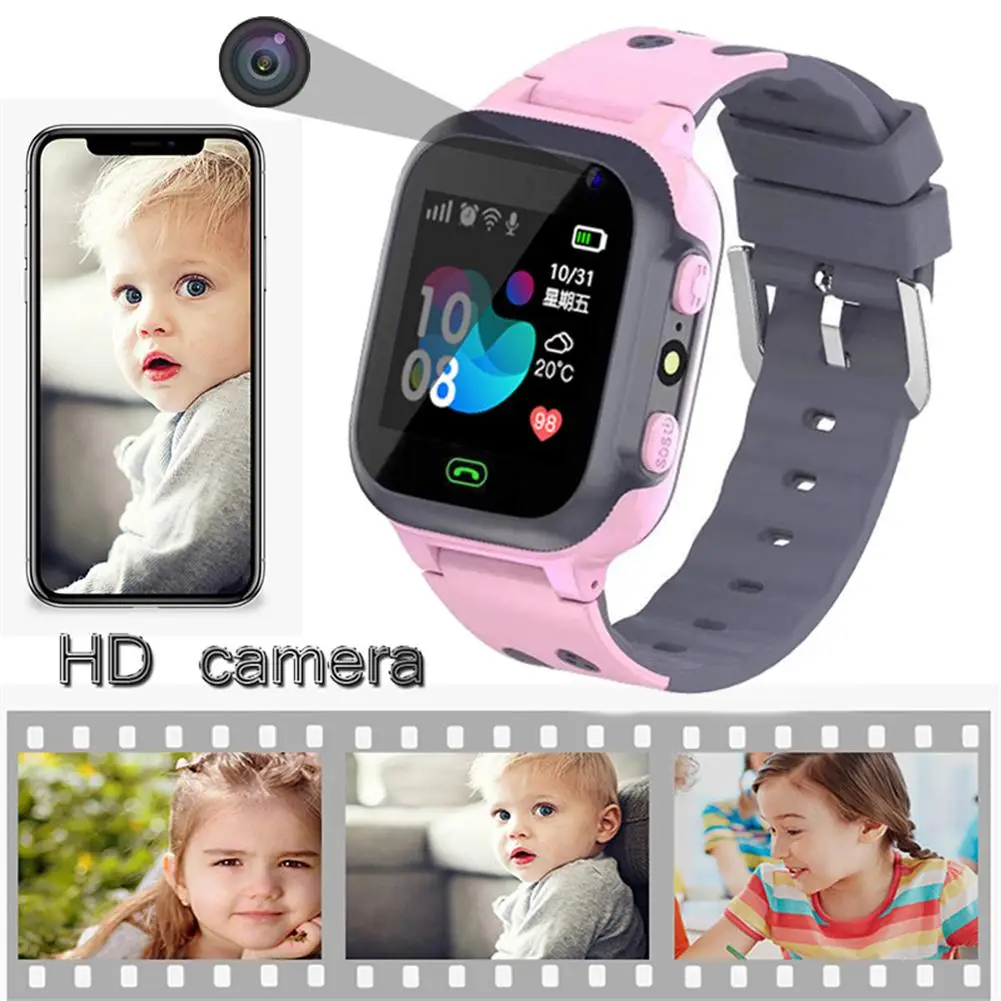 

NEW Kids Smart Watch Call Watches SIM Card Location Tracker SOS Touch-screen Waterproof Smartwatch with Light for Children
