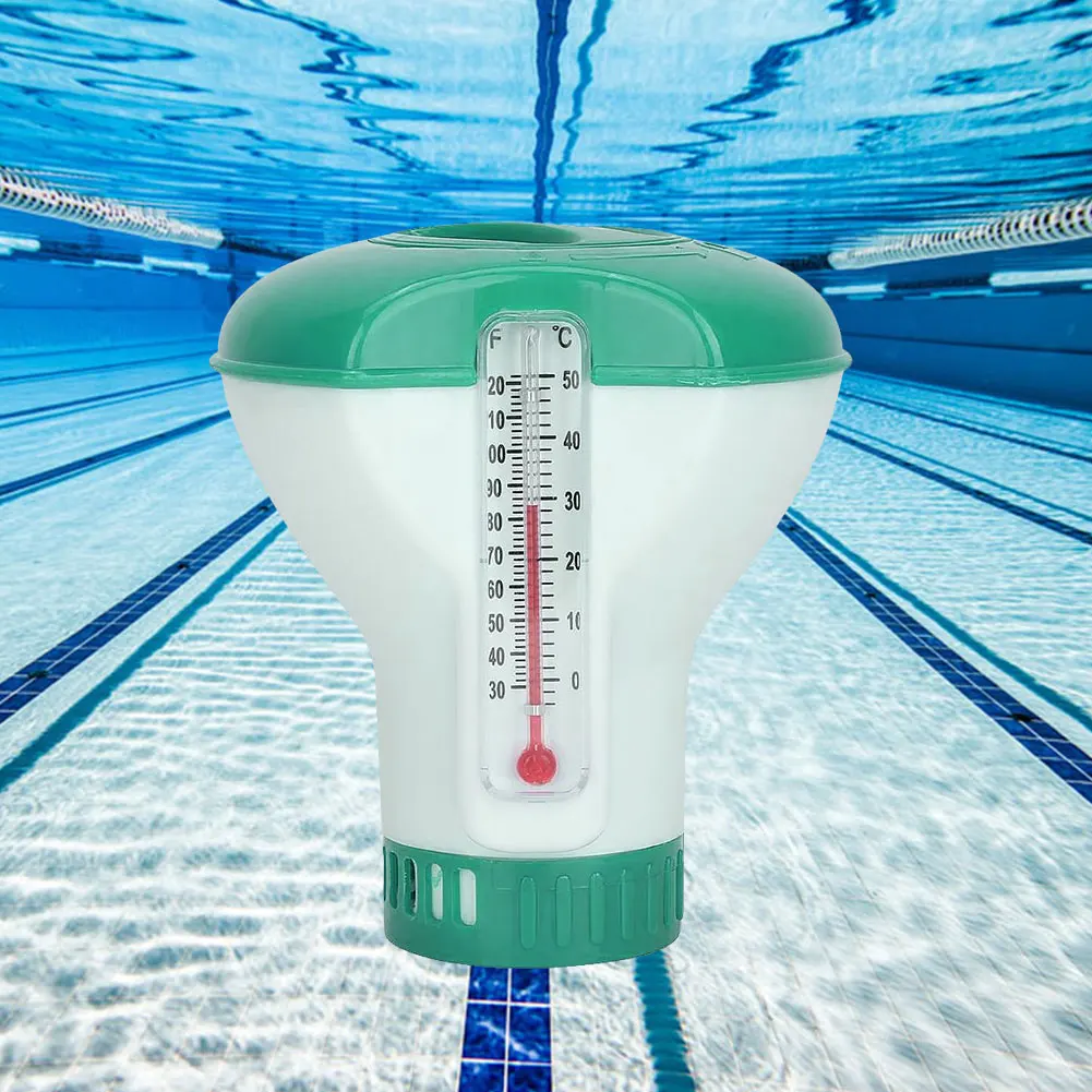 

Pool Floating Chemical Chlorine Dispenser for 1.5-inch Chlorine Tablets Automatic Applicator Pump Spa Tub Cleaning Tool