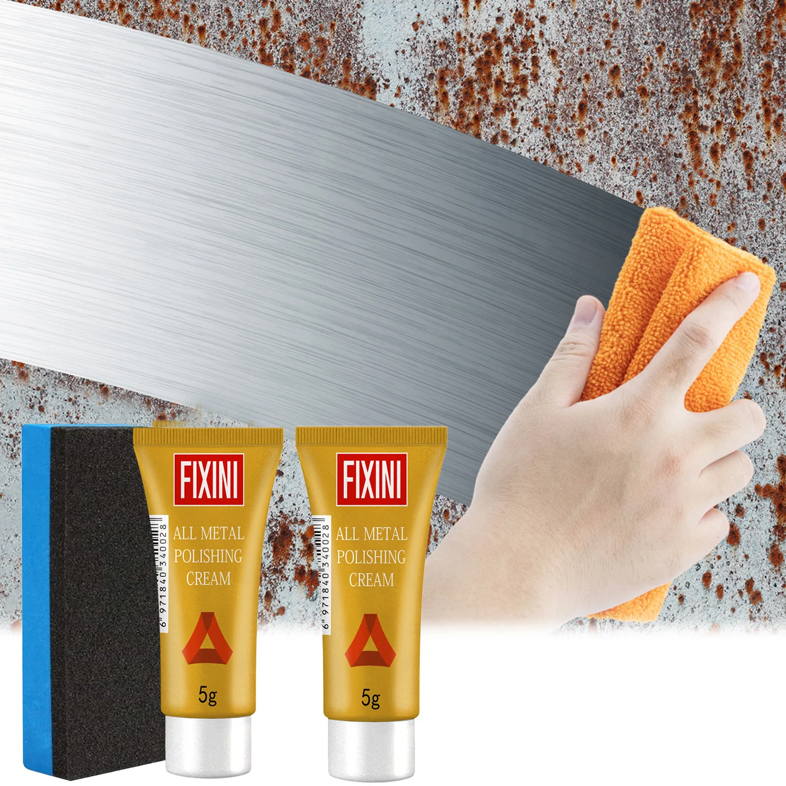 

Metal Polish Cream Metal Polishing Compound Paste Kit Stainless Steel Cleaning Paste Kitchen Pot Bottom Black Scale Rust Remover
