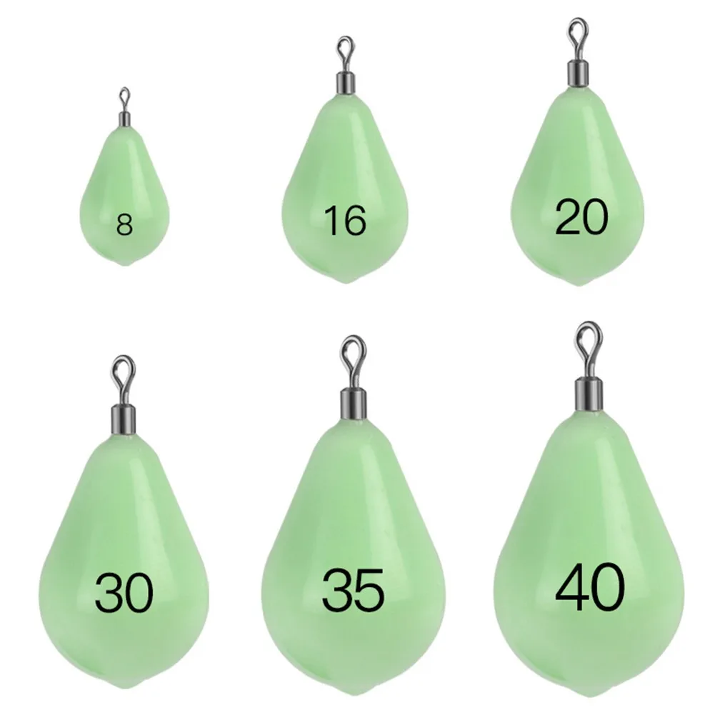 

1pc Fishing Lead Sinker 360 Degree Rotation​ Plumb Bob Weights Super Tough Power Luminous Coating 30-150g Soft Rubber Accessory