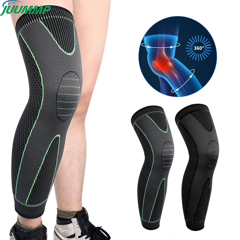 

1Pcs Full Leg Compression Sleeves Sports Knee Braces Support Leg Warmers Men Women Weightlifting Arthritis Joint Pain Relief