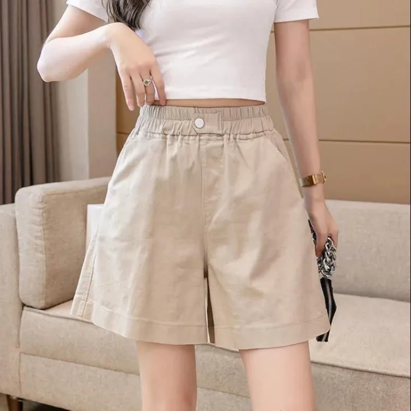 Elastic Waist Home Womens Shorts Loose Short Pants for Women To Wear Baggy Clothes Clothing Fashion Outdoor Streetwear Hot XL Xs