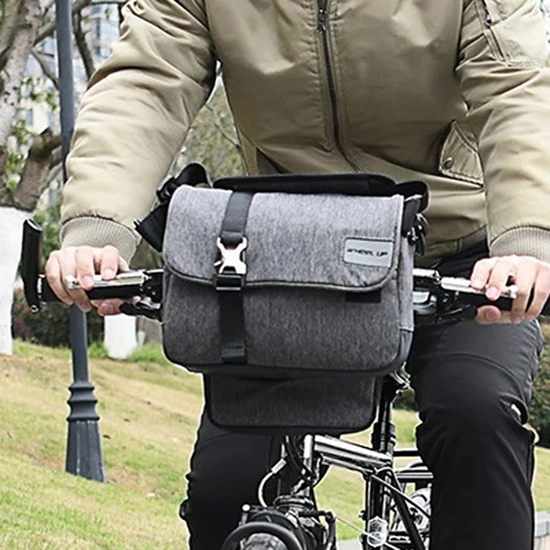 

Men's Bicycle Bag Shoulder Bags Folding Handlebar Bag Dual-Use Large Capacity Convenient Fashionable Backpack Bike Bag New 2021