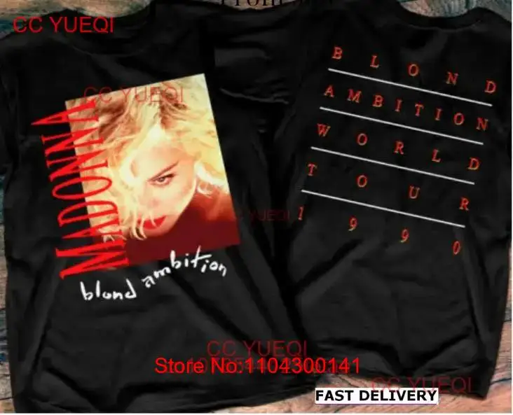 Винтажная футболка Madonna 1990 года Ambition Tour Blond World Xl Blonde размер концерта с длинными