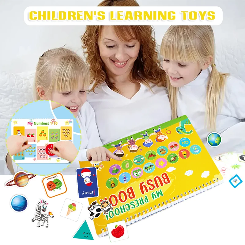 

Busy Book for Boys and Girls to Develop Learning Skills Quiet Book Preschool Busy Book for Boys and Girls Gift for Toddlers BM88