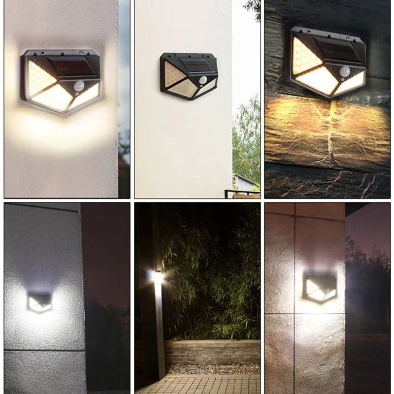 

LED Lights For Garden Street Decoration 2/4/8/10PCS Solar Light Outdoor 100 LED Wall Lamp PIR Motion Sensor Lamp Waterproof