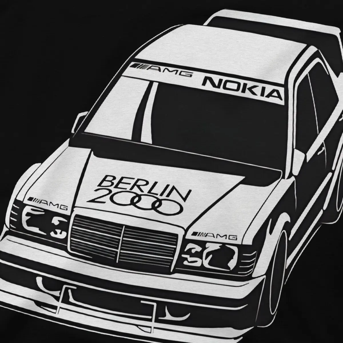 Мужская футболка DTM Legend W201 модная с коротким рукавом и круглым вырезом летние