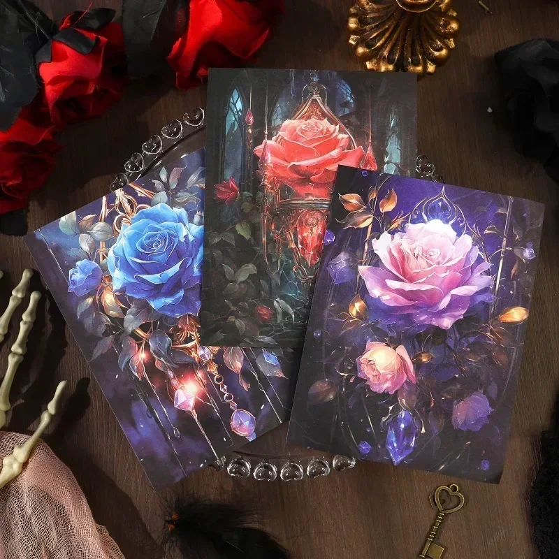 20 листов бумажный цветочный коллаж в готическом стиле 186x121 мм