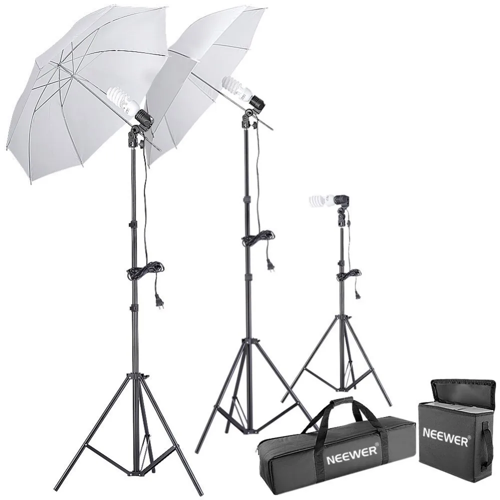 

Neewer 600W 5500K Photo Studio Day Light Umbrella Continuous Lighting Kit