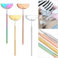 stainless steel eyelash grafted eyelash accessories hand held portable inspection mirror heart shaped inspection mirror