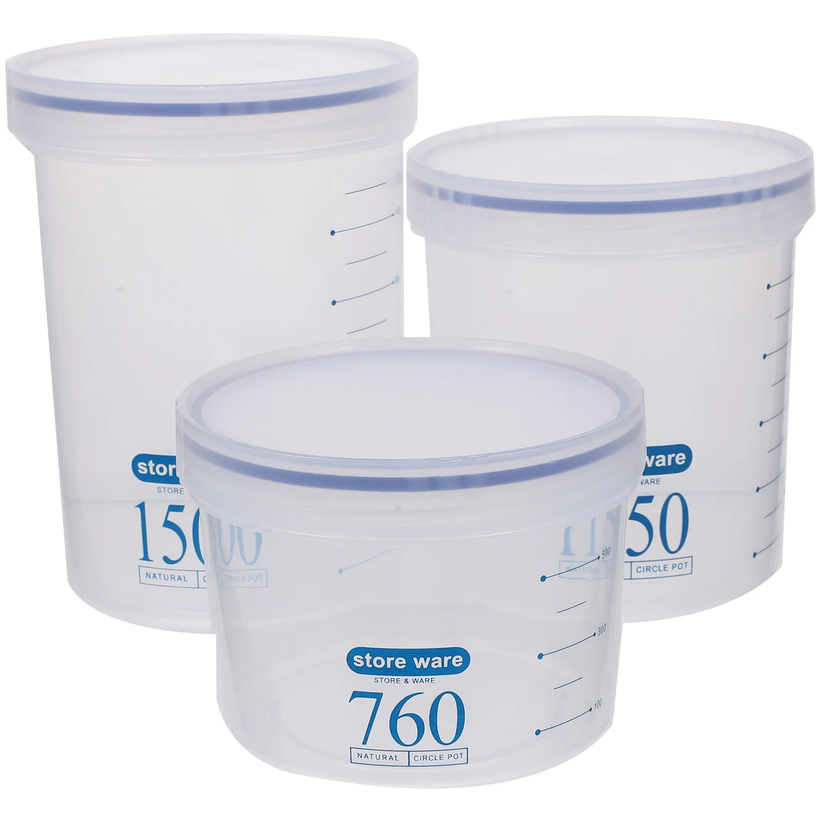 

3Pcs Soybean Grain Storage Jar Kitchen Flour Storage Jar Reusable Sugar Container with Lid