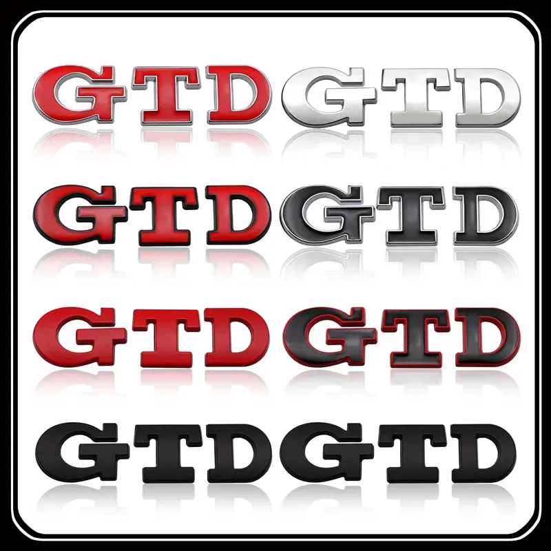 

Car Sticker GTD Emblem Auto Rear Trunk Badge Decal For For Volkswagen Golf JETTA MK3 MK5 MK2 CC Passat Polo Car Accessories