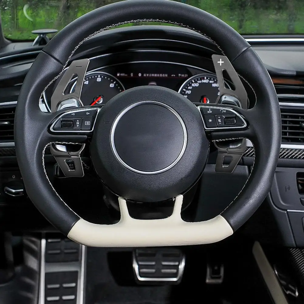 

1Pair Car Steering Wheel Extension Shifters Shift Paddles for Audi A5 S3 S5 S6 SQ5 RS3 Practical Car Steering Wheel Shift Paddle
