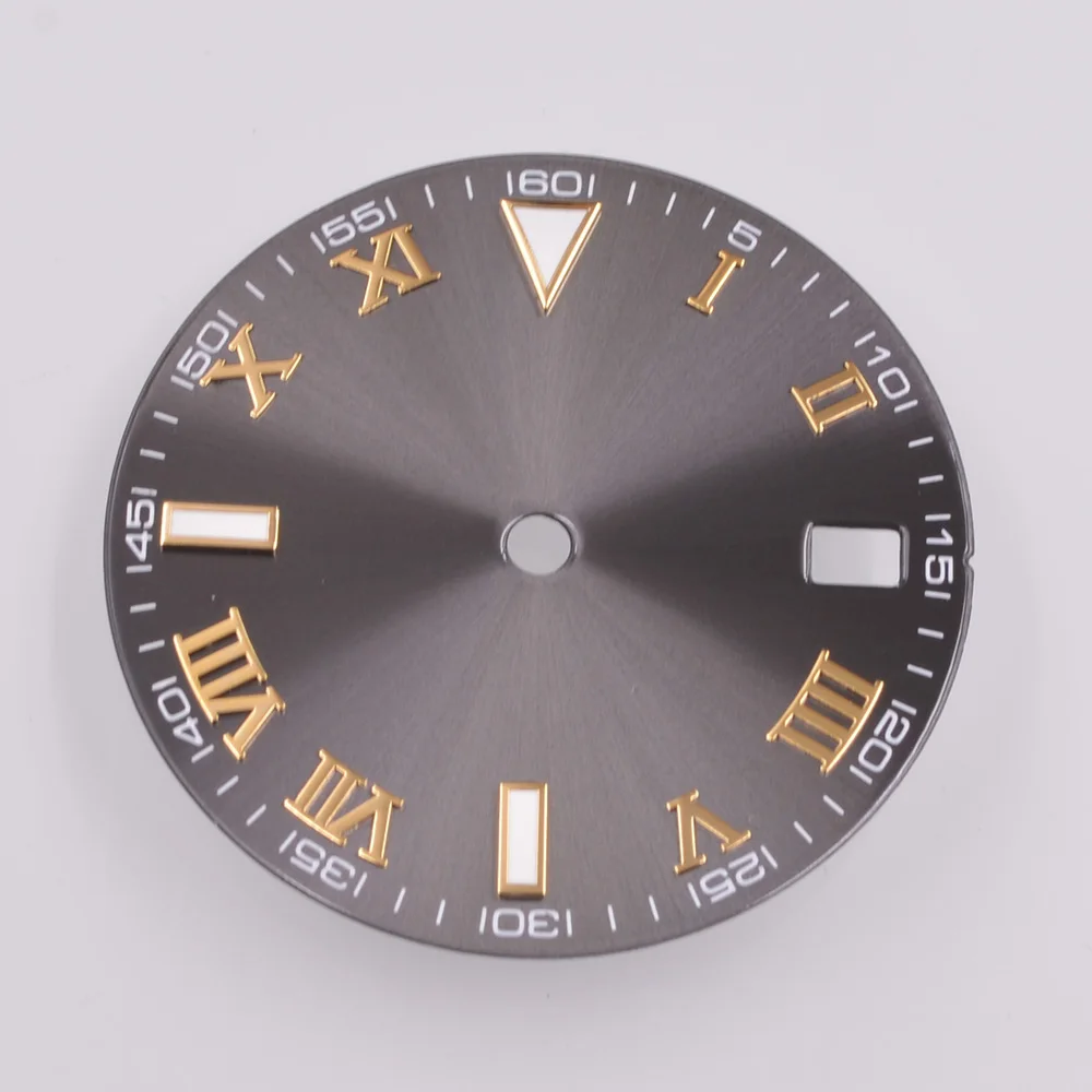 29 мм зеленый светящийся римский шкала циферблат подходит для часов NH35 NH36