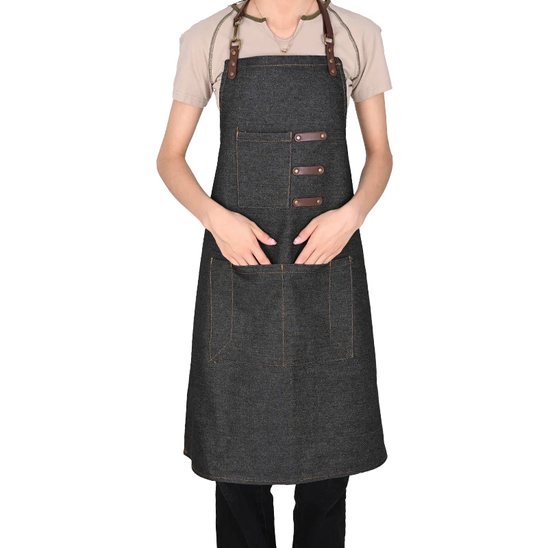 

Высококачественные синие джинсы, фартук из джинсовой ткани с металлическим крючком