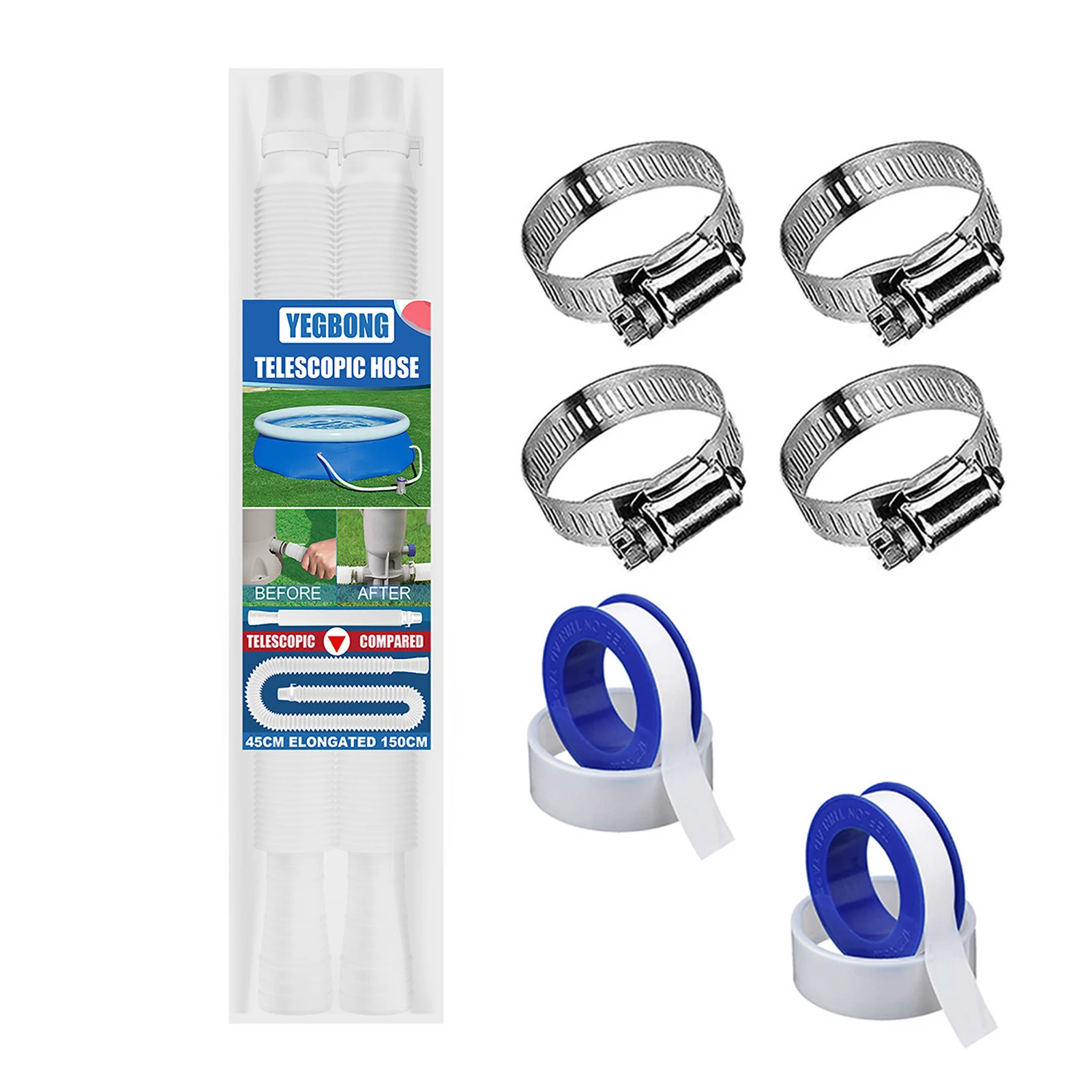 

New Pool Pump Replacement Hose Premium Quality Pool Filter Pump Connection Hose Easy to Install Accessory For Swimming Pool