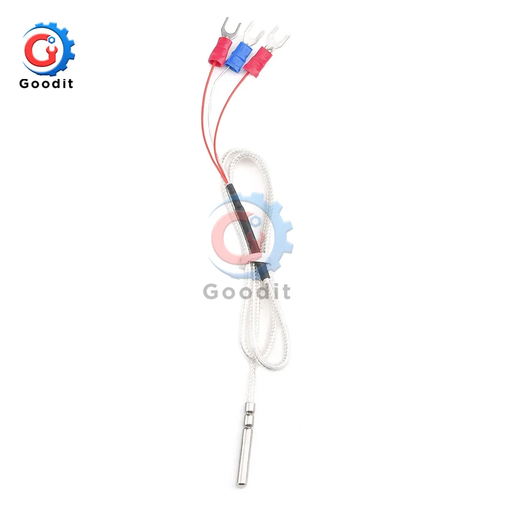 

4 мм * 30 мм K J PT100 1 м 2 м Зонд типа экранированный провод Braide термопара Температурный датчик для контроллера температуры