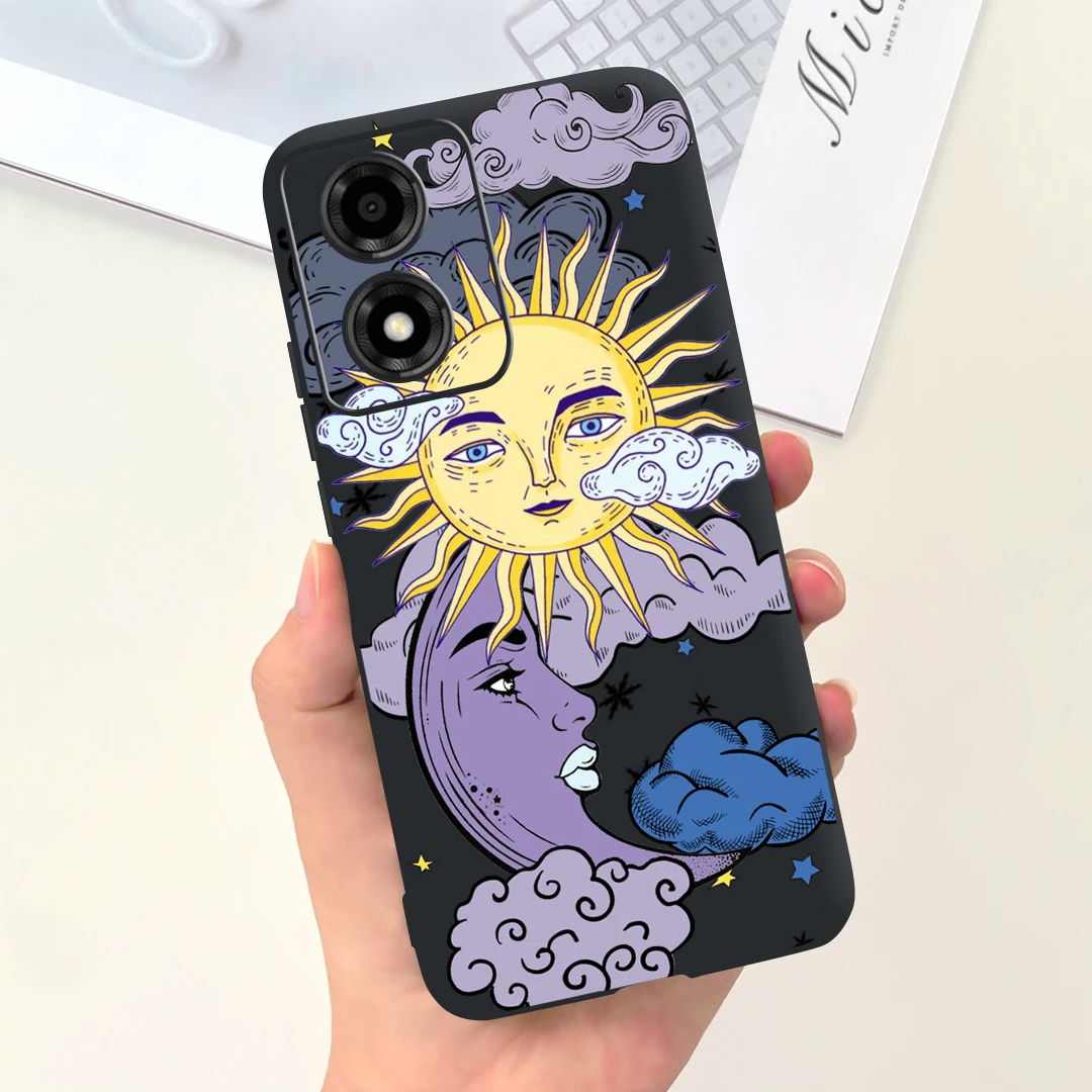 Чехол для Motorola Moto G04 G04s XT2421-2 Luxury Flowers Pretty Girls мягкий чехол из ТПУ телефона G 04 MotoG04