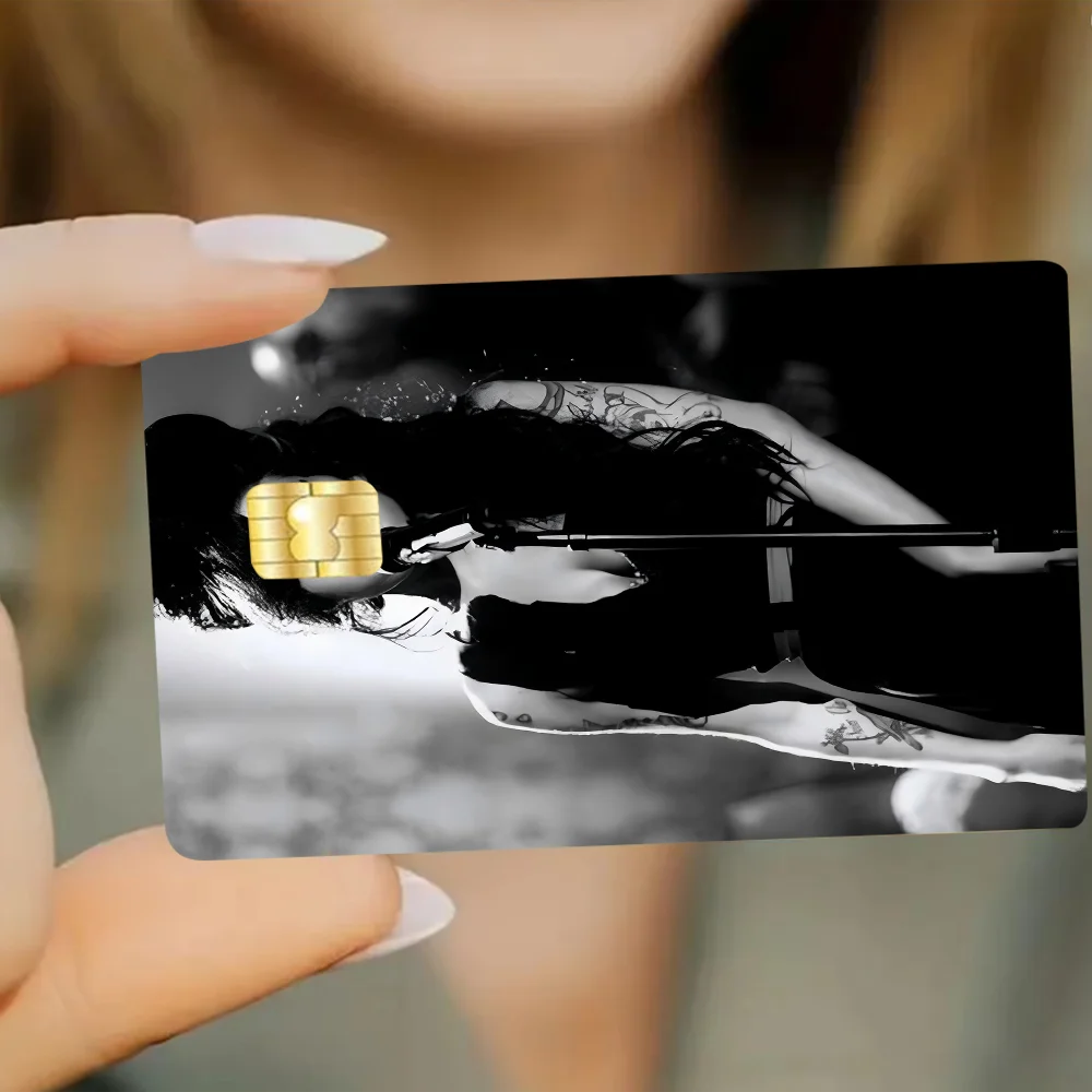 Поп-певица Эми Аниме наклейка пленка кожный чехол для кредитной карты дебетовая