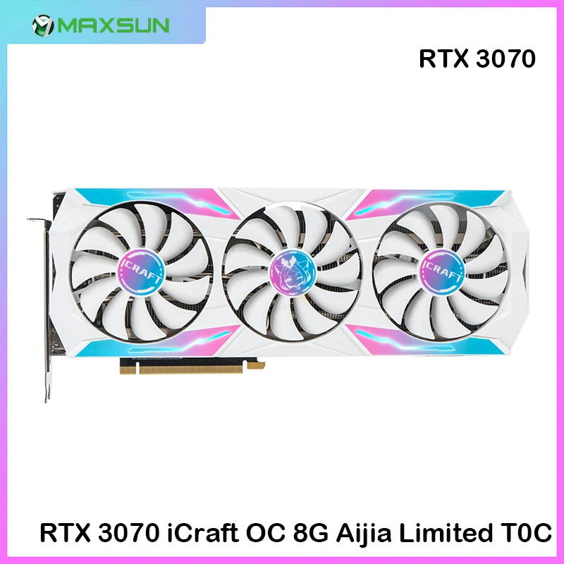 

NEW For GeForce RTX 3070 iCraft OC 8G Aijia Limited T0C For MAXSUN Computer Desktop Game Discrete Graphics Card GDDR6 256bit