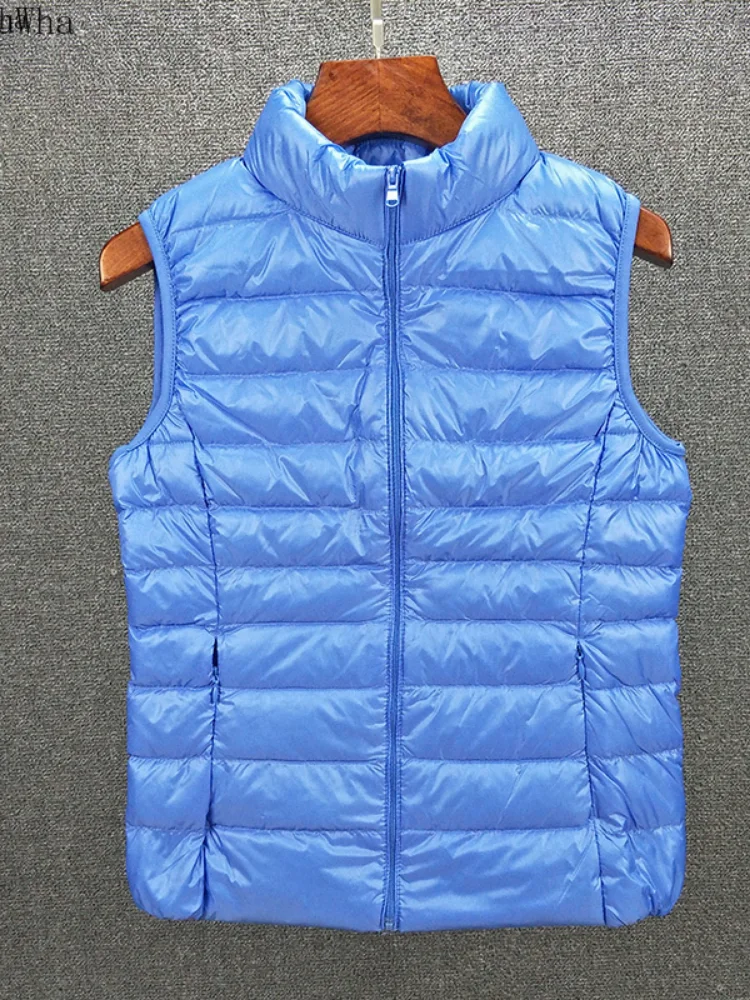 New Winter Vest Female Spring  Autumn Korean Version of The New Vest Down Vest Slim Was Thin Ultra-thin  Vest S-4XL Down Jacket