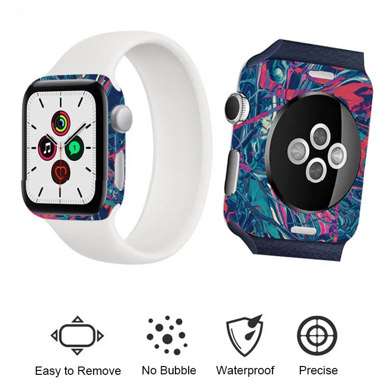 

Aurora Wraps Stickers for Apple Watch Series 7 41MM 45MM 4 5 6 SE 40mm 44mm Colorful Decal Skin 3M Skins Cover Film Protector