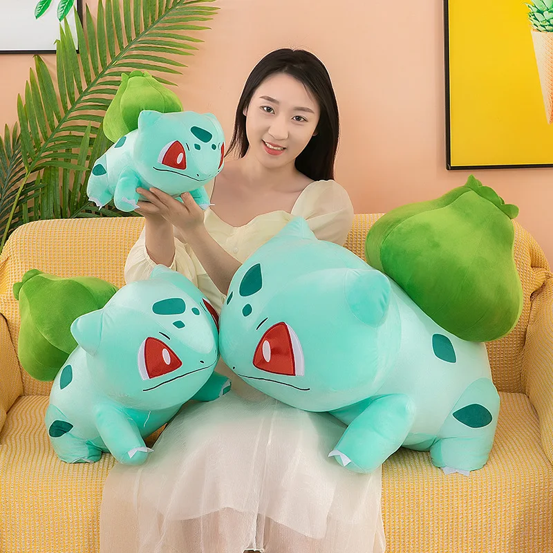 

Pokemon Cute Bulbasaur Plush Doll Cartoon Anime Pokémon Jigglypuff Squirtle Snorlax Kawaii Short Stuffed Doll Model Kid Toy Gift