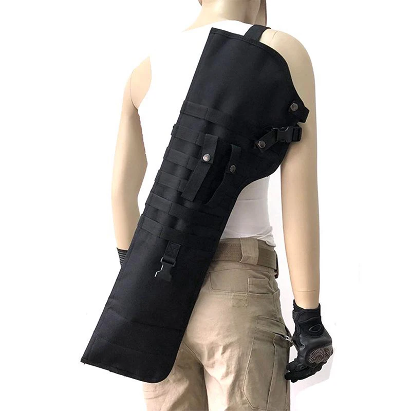 Outdoor Tactical AK Rifle Scabbard Shoulder Bag Military Shoulder Sling Portable Padded Shot Gun Holster Knife Backpack
