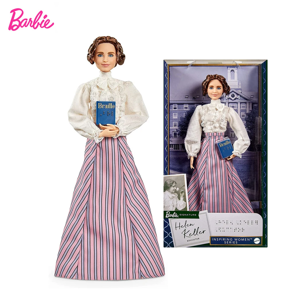 

Barbie Doll Helen Keller Inspiring Women 12-inch Wearing Blouse and Skirt Collectors Toys for Kids Children Birthday Gift GTJ78